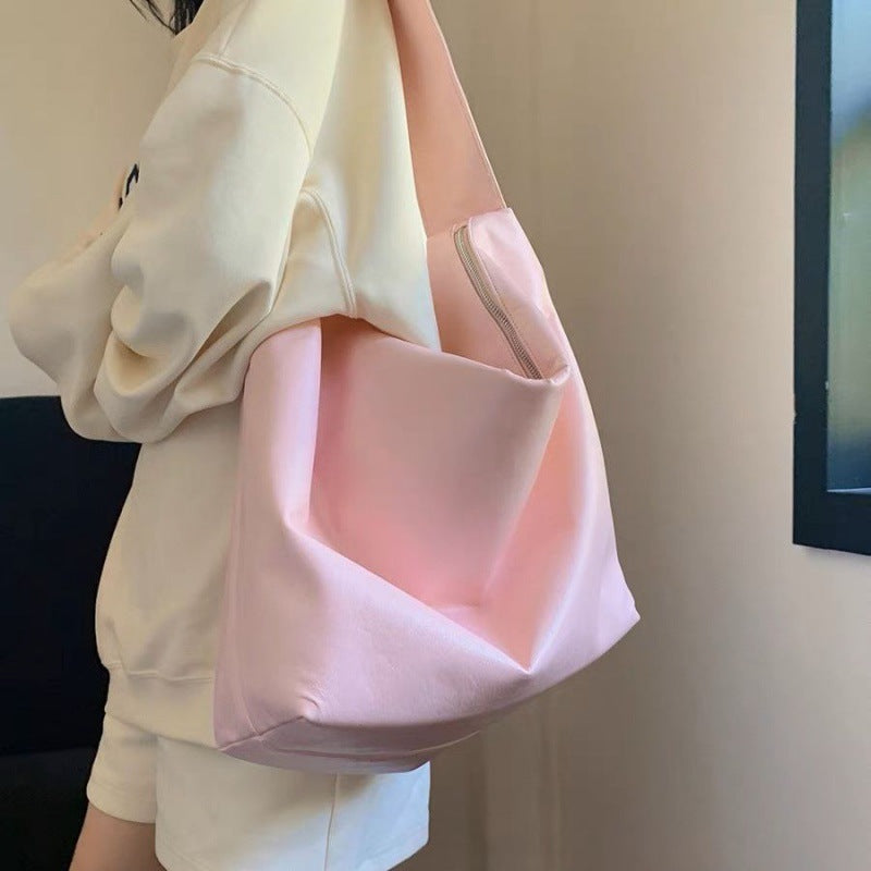Women's Korean Style Soft Leather Large Crossbody Bags