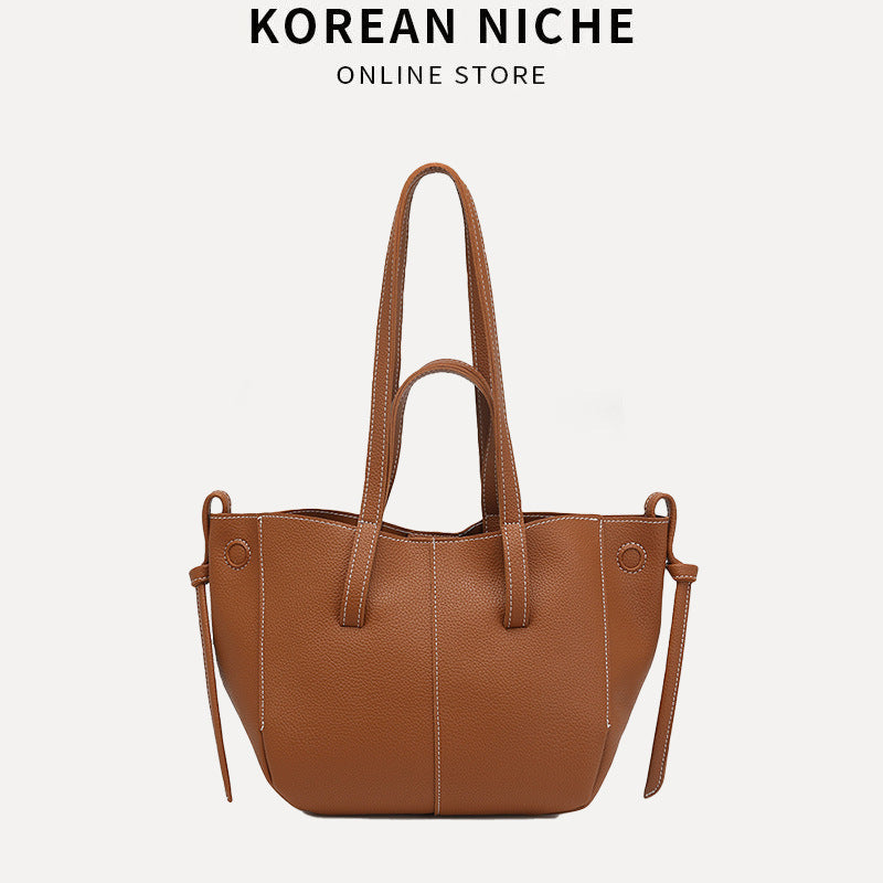 Women's French Advanced Texture Niche Portable Large Tote Bags
