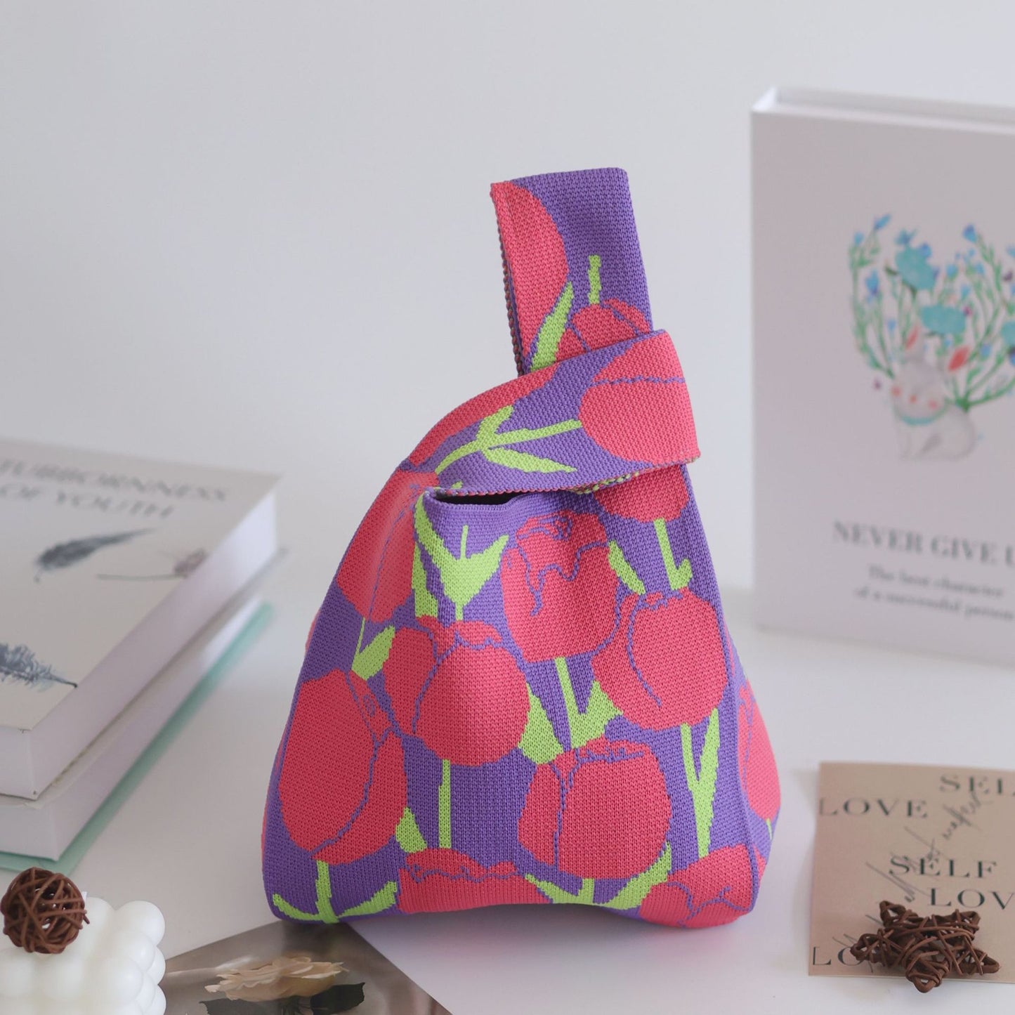 Unique Women's Knitted Woven Vest Simple Handbags