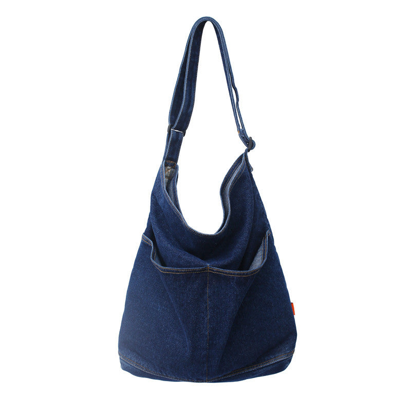 Women's Style Denim Canvas Korean Retro College Leisure Shopping Backpacks