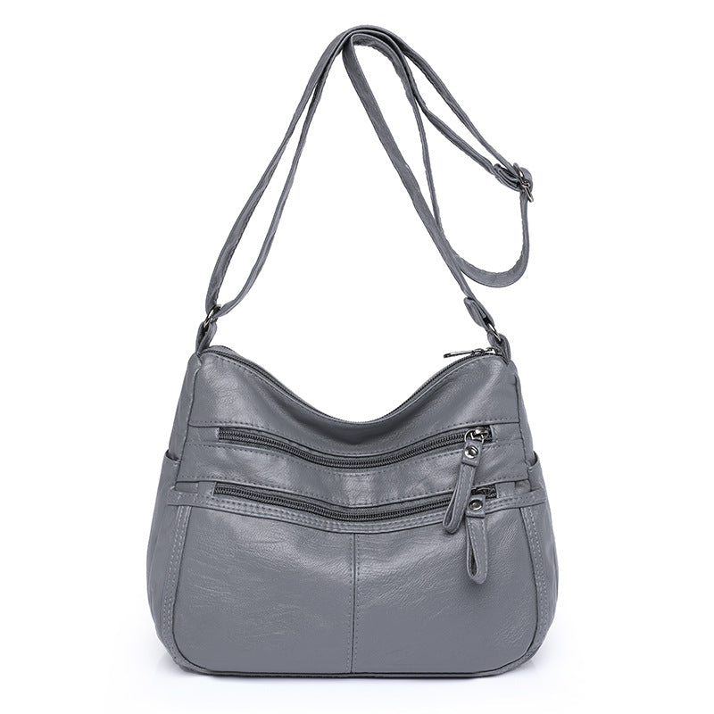 Women's Trendy Soft Leather Multilayer Fashion Lady Bags