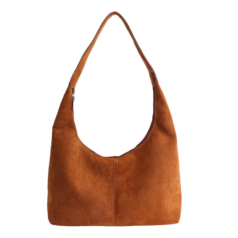 Women's Retro Fashion Frosted Large Capacity Western Style Good-looking Stylish Women's Shoulder Bag