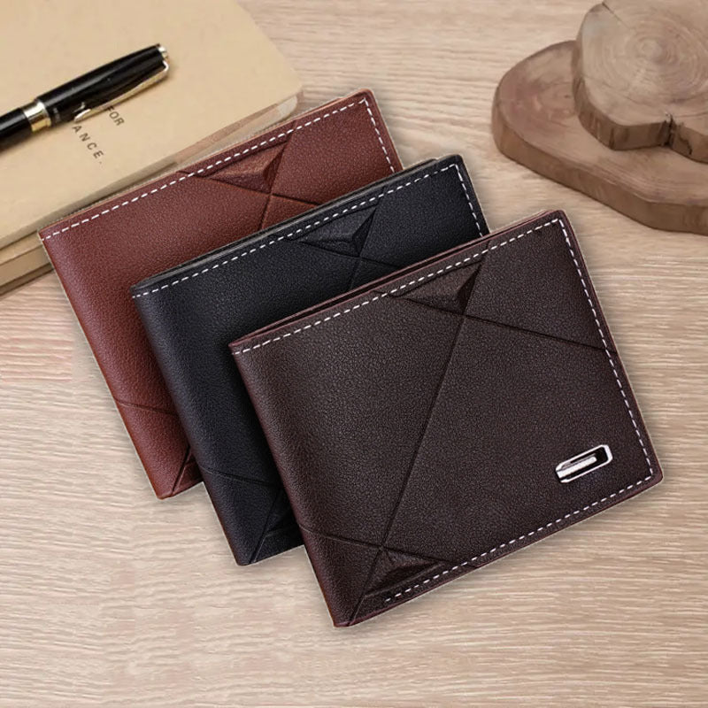 Men's Slots Fashion Leisure Male Youth Two Fold Horizontal Men's Wallets