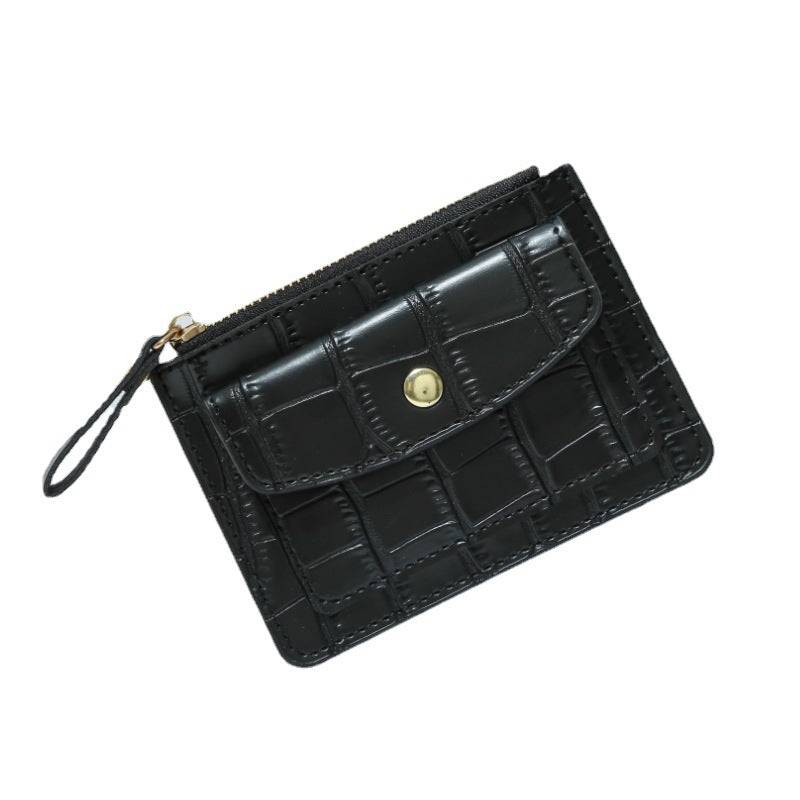 Multifunctional Zipper Multiple Slots Custom Leather Coin Purses