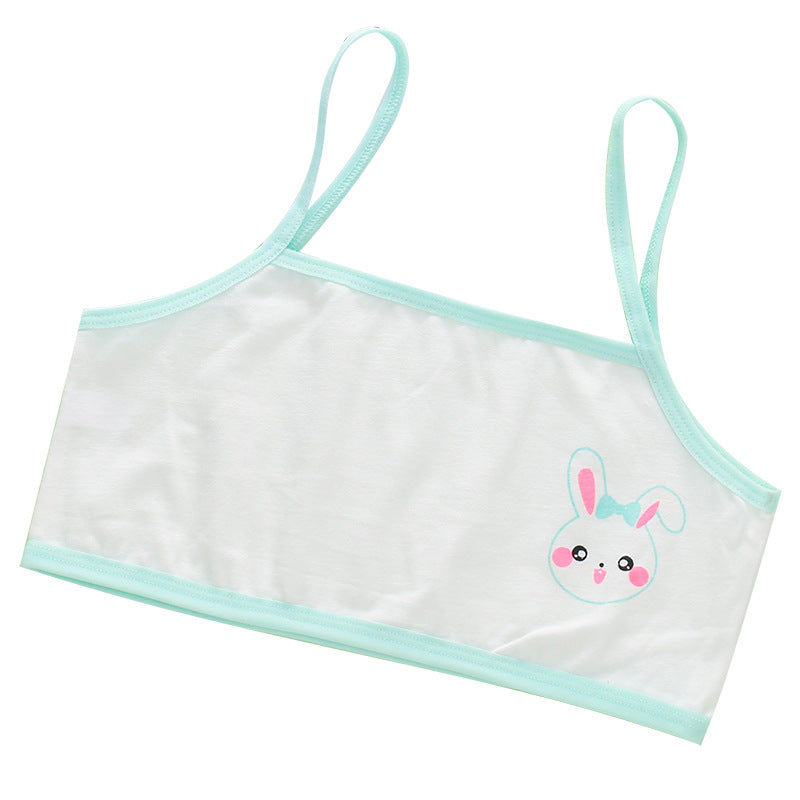 Cropped Primary School Sling Cartoon Purified Cotton Bras