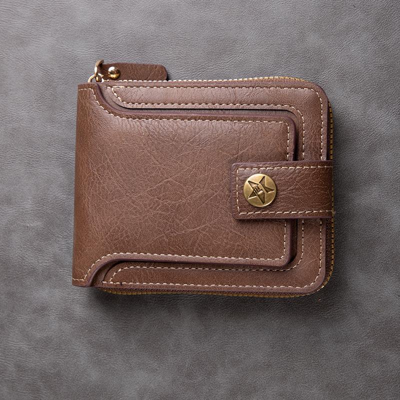 Men's Quality Short Stylish Versatile Retro Horizontal Men's Wallets
