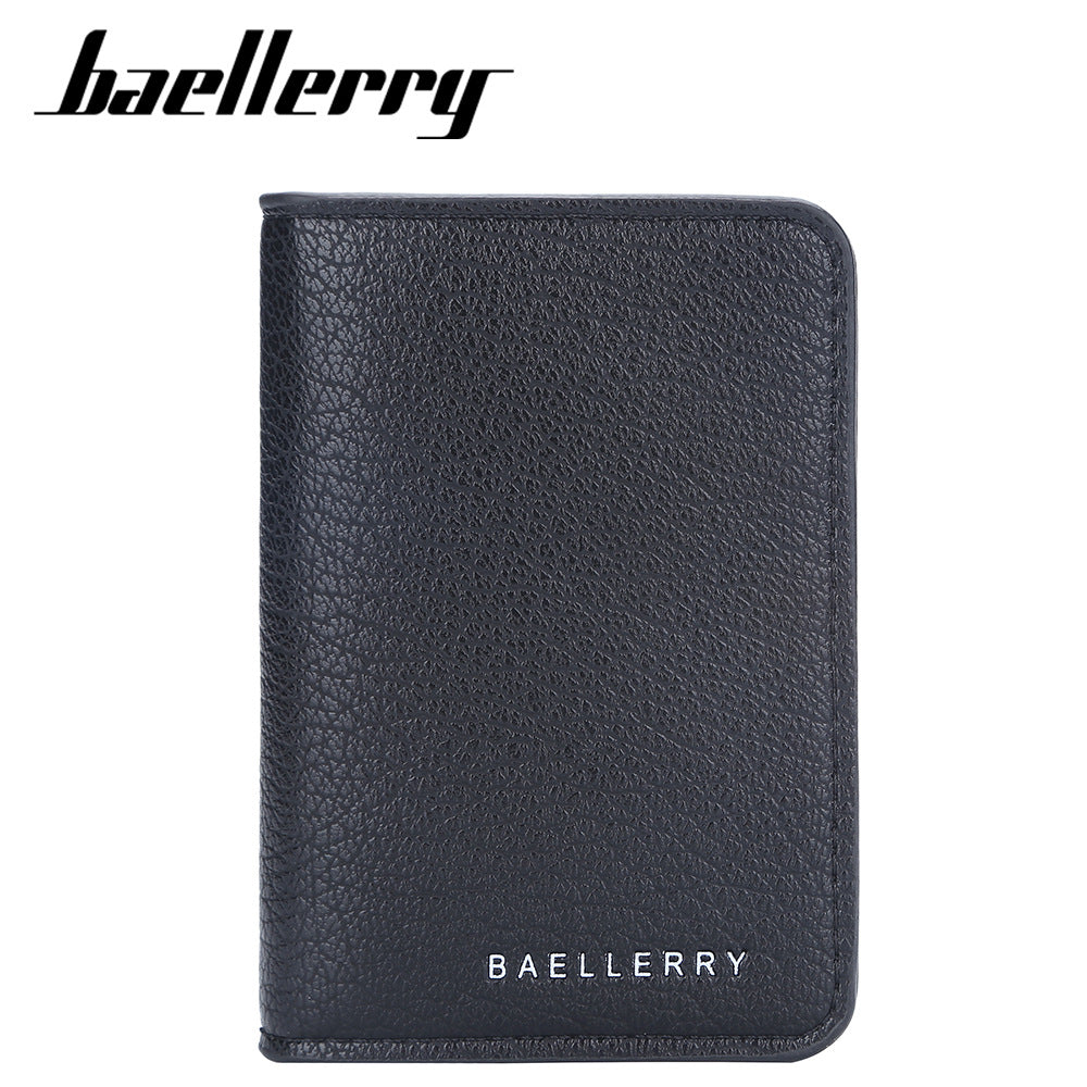 Men's Lychee Pattern Multiple Slots Simple Thin Men's Wallets