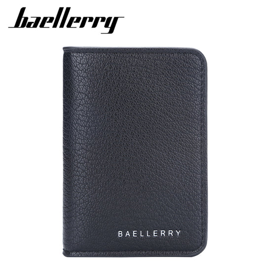 Men's Lychee Pattern Multiple Slots Simple Thin Men's Wallets