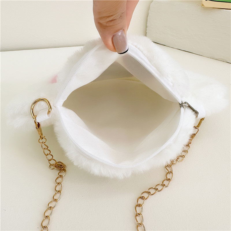 Children's Fashion Plush Creative Cute Brush Simple Women's Messenger Bag