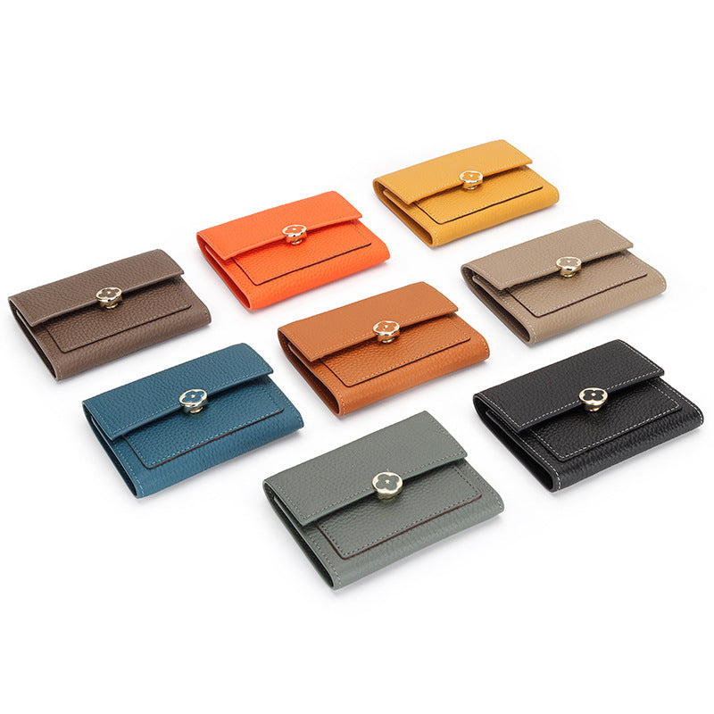 Women's Leather Short Soft Cowhide Pure Ladies Wallet