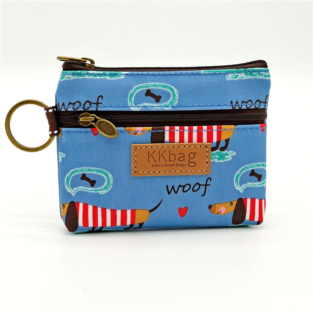 Women's Printed Film Cartoon Change Waterproof Storage Coin Purses
