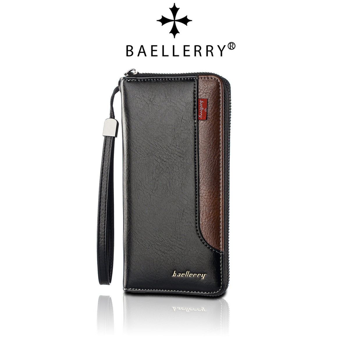 Men's Large Capacity Contrast Color Business Clutch Men's Wallet