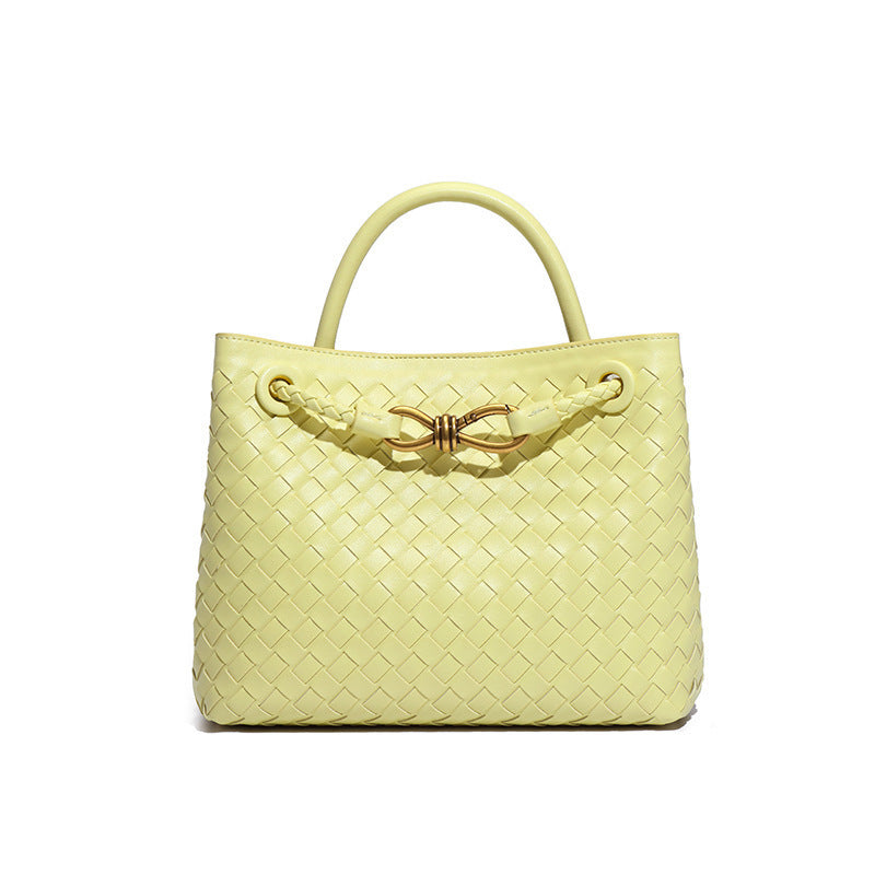 Women's Bow Hand-woven Simple Portable Classic Style Women's Shoulder Bag