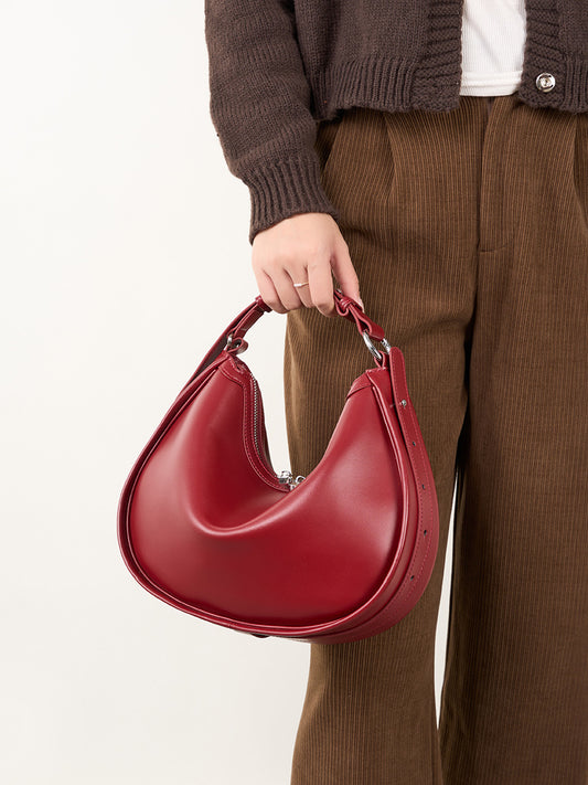 Women's Design Selenodont Genuine Leather Underarm Simple Shoulder Bags