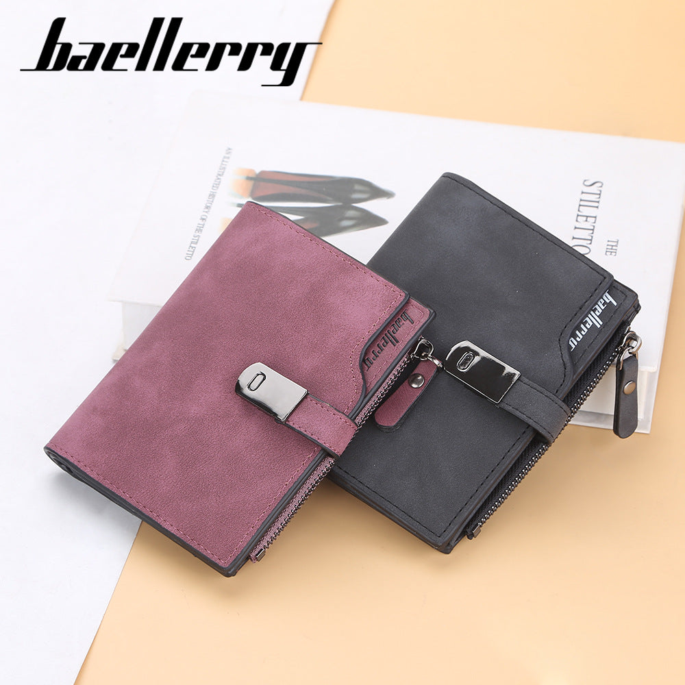 Women's & Men's Short Korean Style Multiple Slots Zipper Ladies Wallet