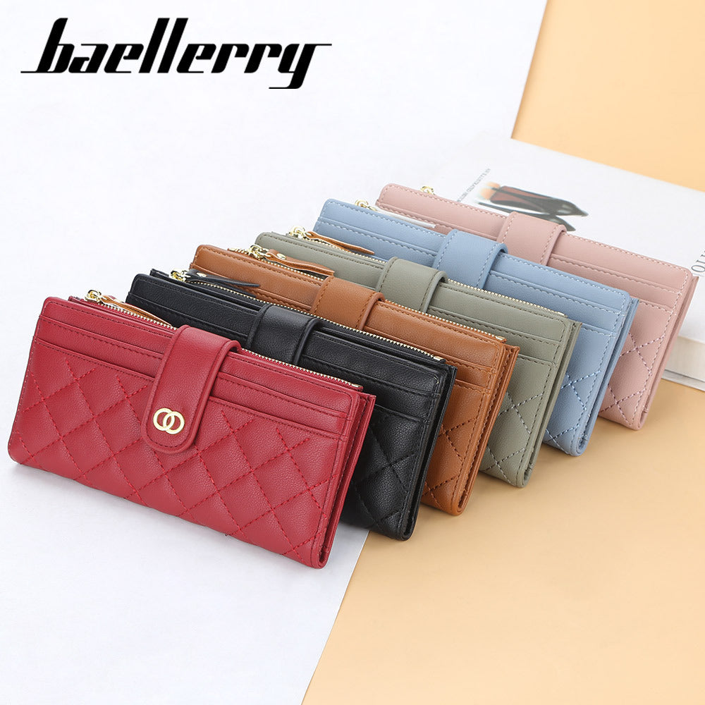 Women's Korean Style Embroidered Zipper Hasp Clutch Bags