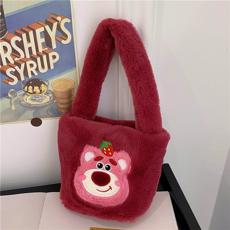 Korean Style Plush Lolita Cute Clow Handbags