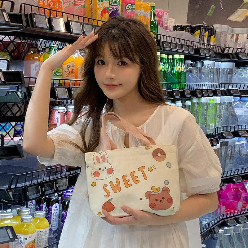 Women's Canvas Cartoon Cabs Korean Style Bags