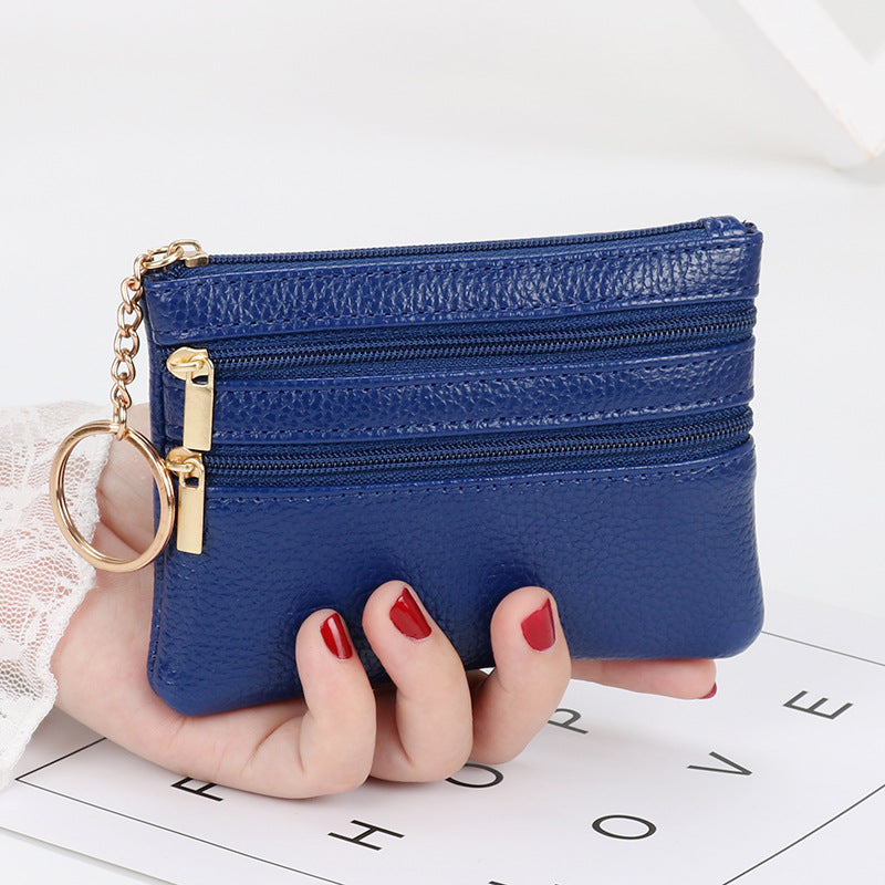 Women's Leather Tactile Feel License Soft Coin Purses
