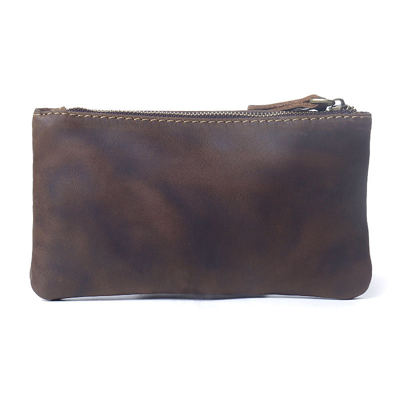 Men's Horse Leather First Layer Long Genuine Simple Men's Wallet