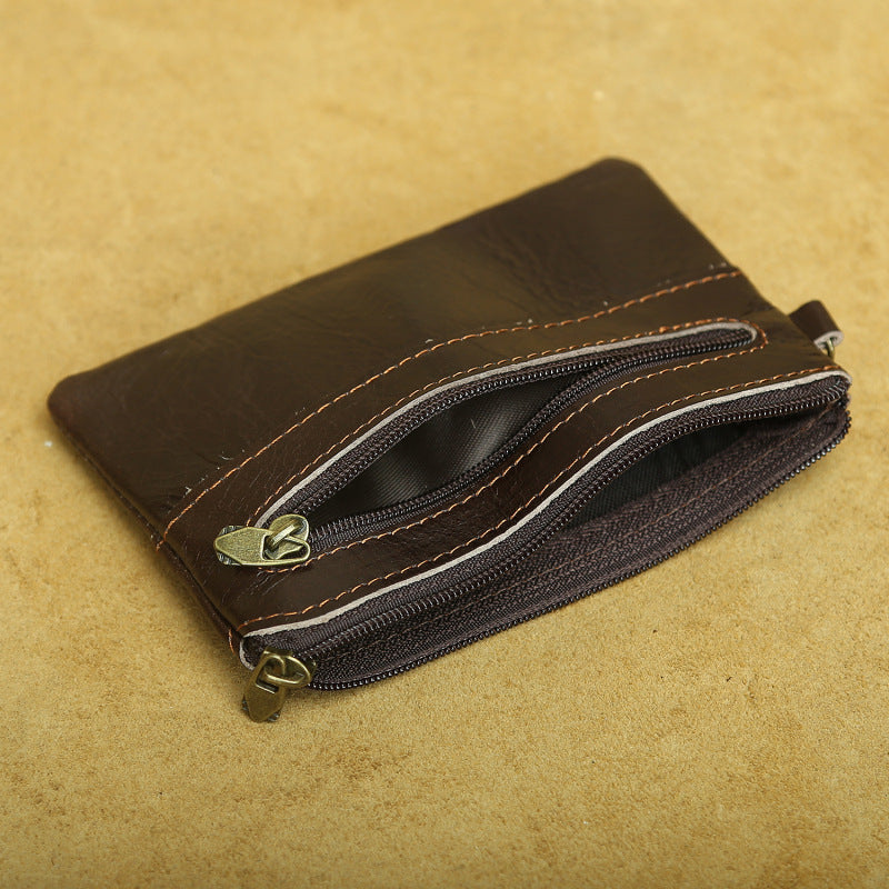Men's Retro Genuine Leather First Layer Cowhide Coin Purses