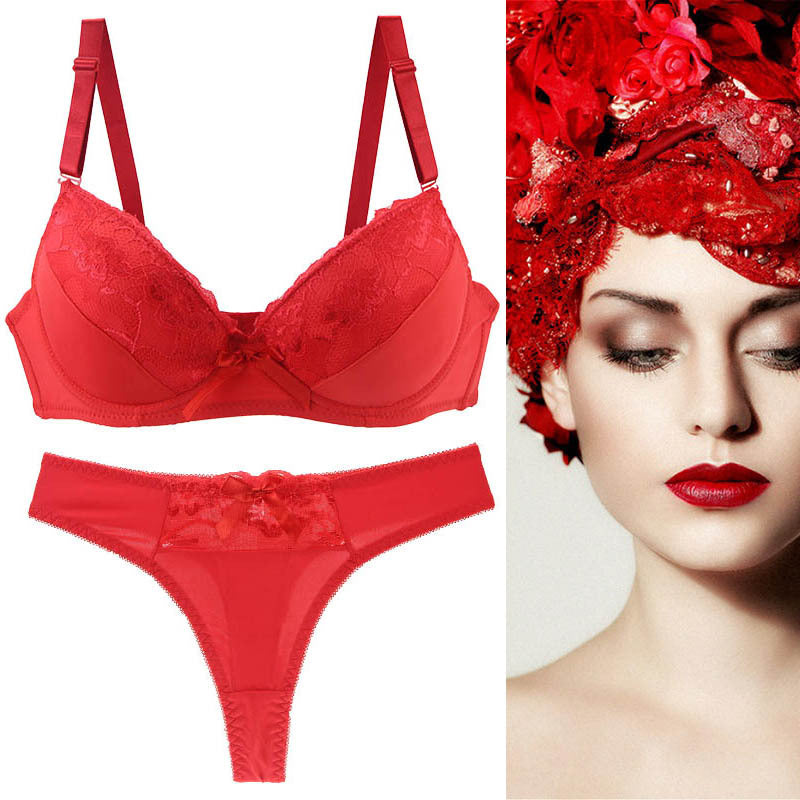 Women's Lace Sexy Underwear With Steel Ring Lingerie Sets