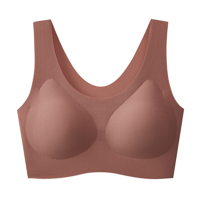 Women's Seamless Liquid Foundation Underwear Big Chest Small Bras