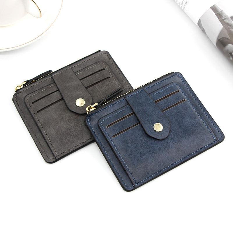Women's & Men's Commute Both Use With Zipper Solid Card Holder