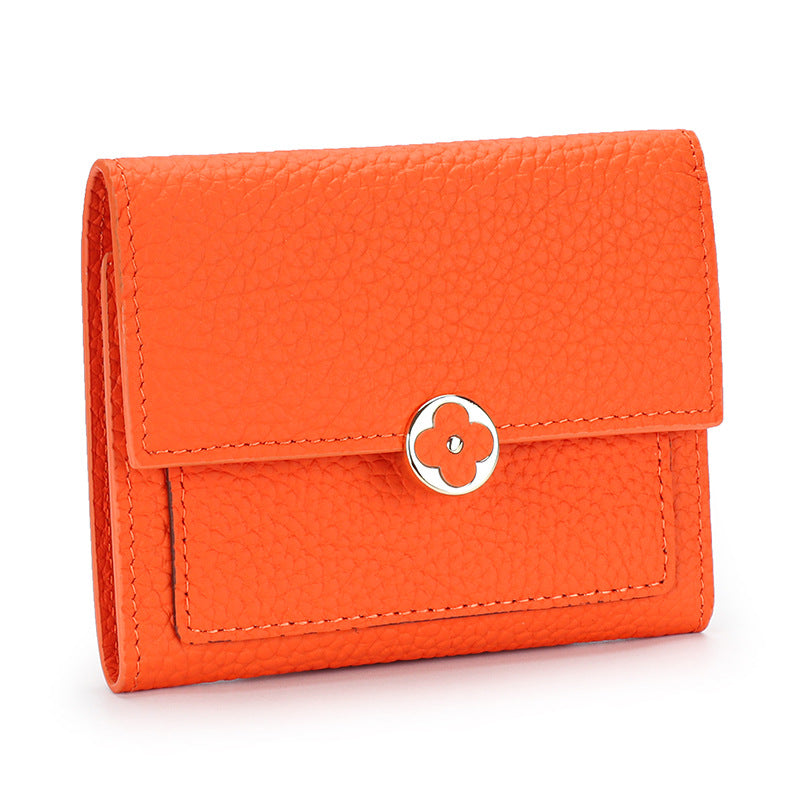Women's Leather Short Soft Cowhide Pure Ladies Wallet