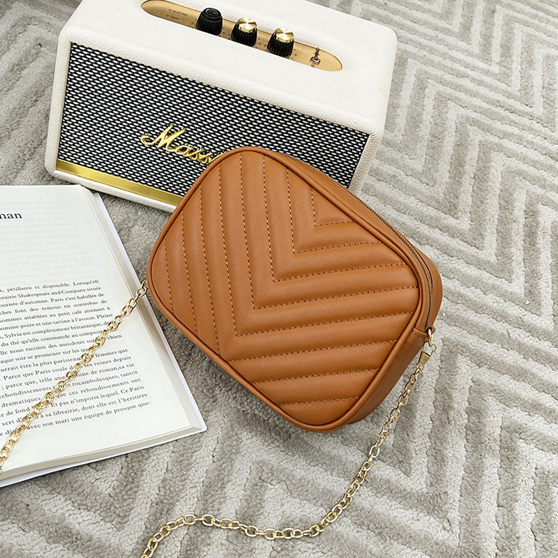 Women's Embroidery Thread Retro Chain Fashion Simple Small Square Bags