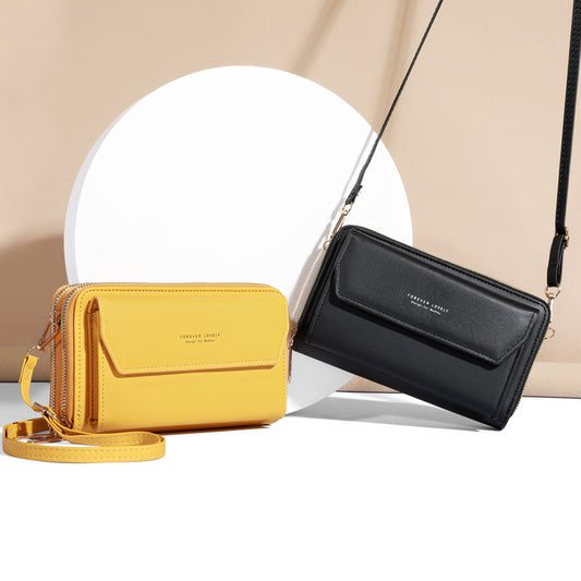 Women's Korean Large Capacity Mobile Long Clutch Phone Bags