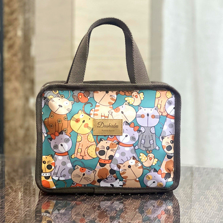 Women's Plaid Lunch Box Mom Hand Carrying Snack Cosmetic Bags