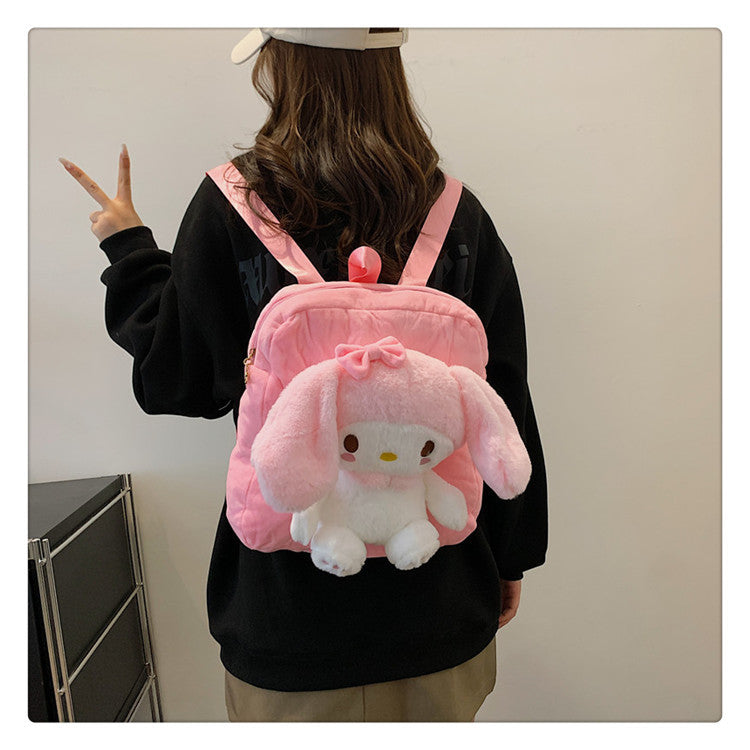 Women's Plush Clow Make-up Cute Birthday Gift Bags