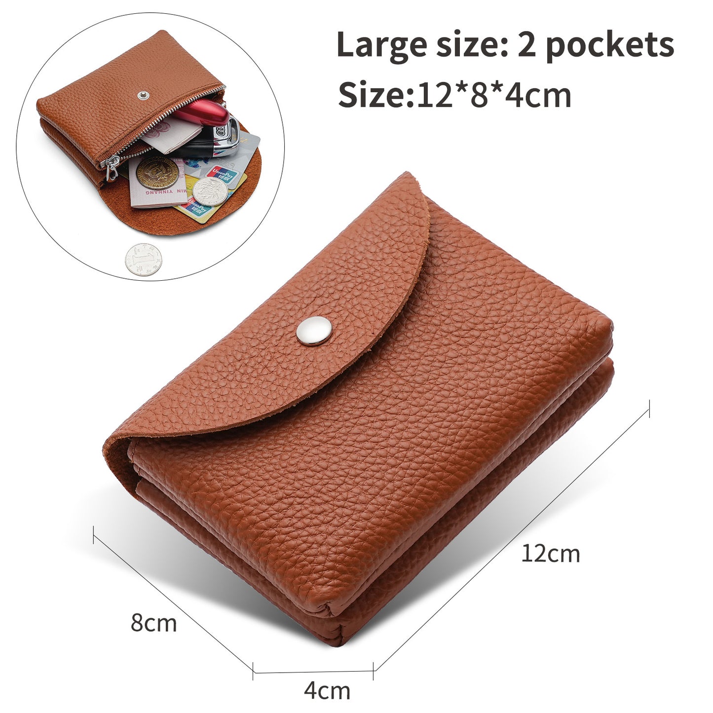 Women's Super Soft First Layer Cowhide Simple Coin Purses