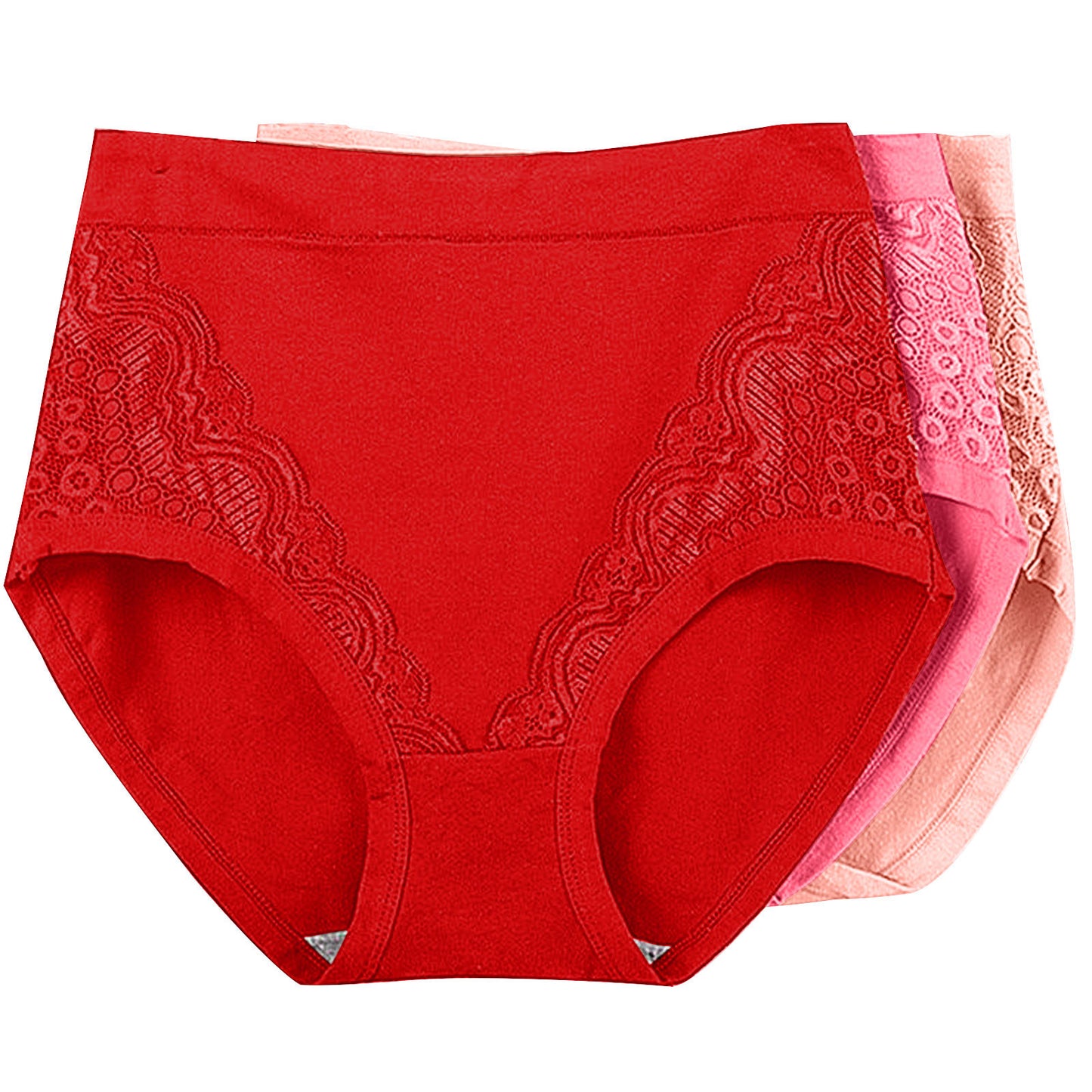 Women's Fat Comfortable Lace Mother Triangle Shorts Panties