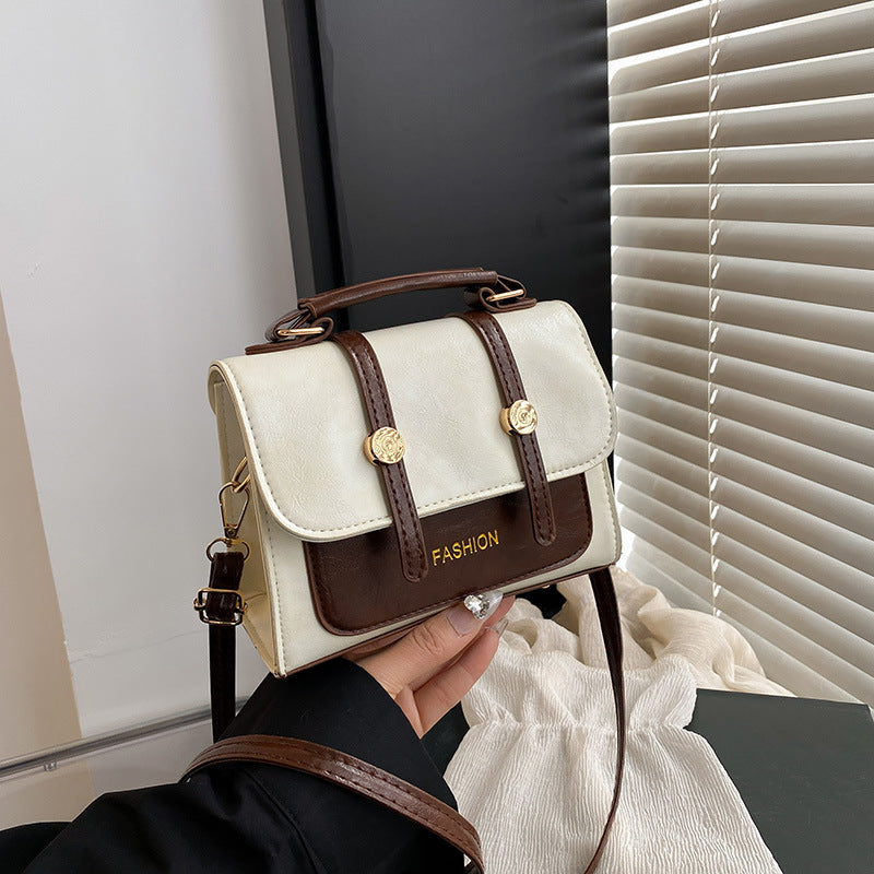 Temperament Commute Retro Fashion Spring Solid Color Small Square Bags