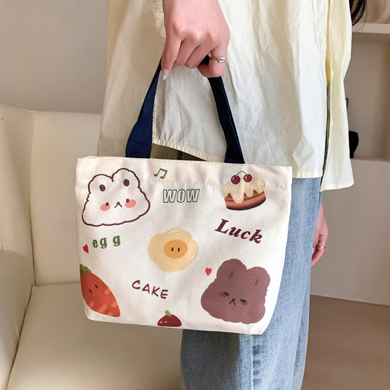 Women's Canvas Cartoon Cabs Korean Style Bags