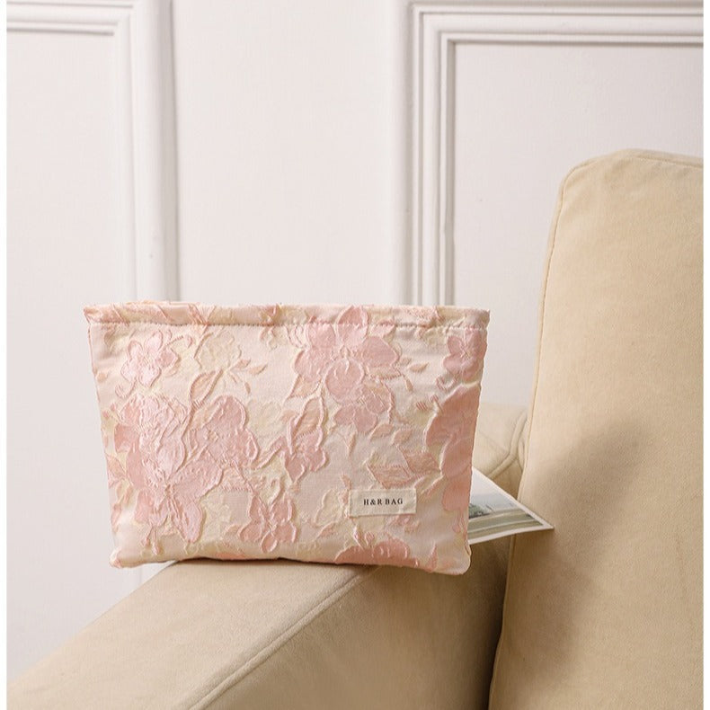 Embroidery Hand-held Portable Canvas Storage Skin Handbags