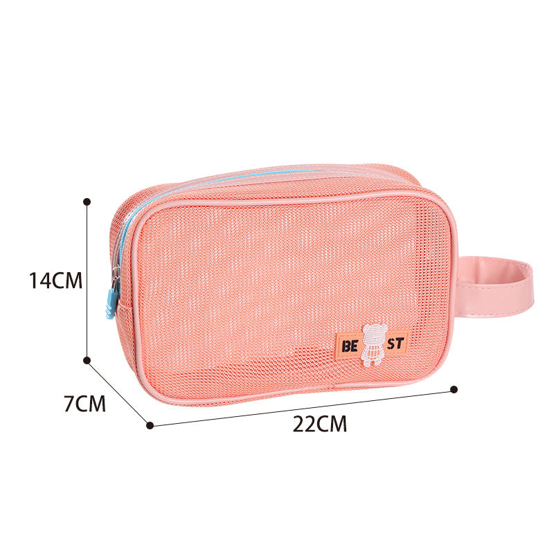Holiday Portable Storage Business Trip Mesh Cosmetic Bags