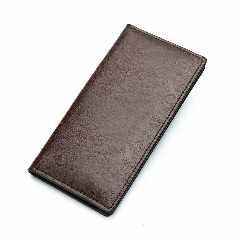 Men's Fashion Green Simple Long Open Multiple Men's Wallets