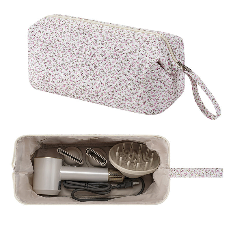 Floral Hair Dryer Storage Portable Curler Buggy Large Bags