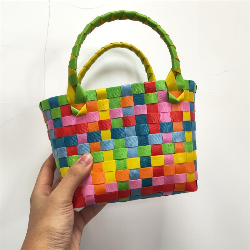 Children's Basket Woven Prototype Portable Vegetable Gift Birthday Handbags
