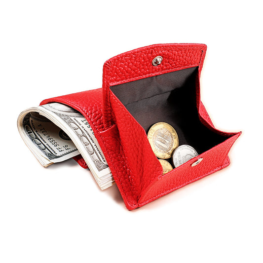 Elegant Women's Genuine Leather Loose Short Coin Purses