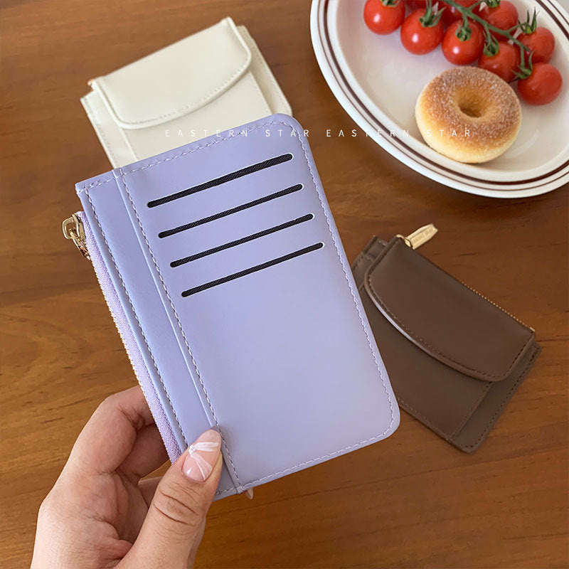 Korean Female High Sense Multiple Slots Cover Ladies Wallets