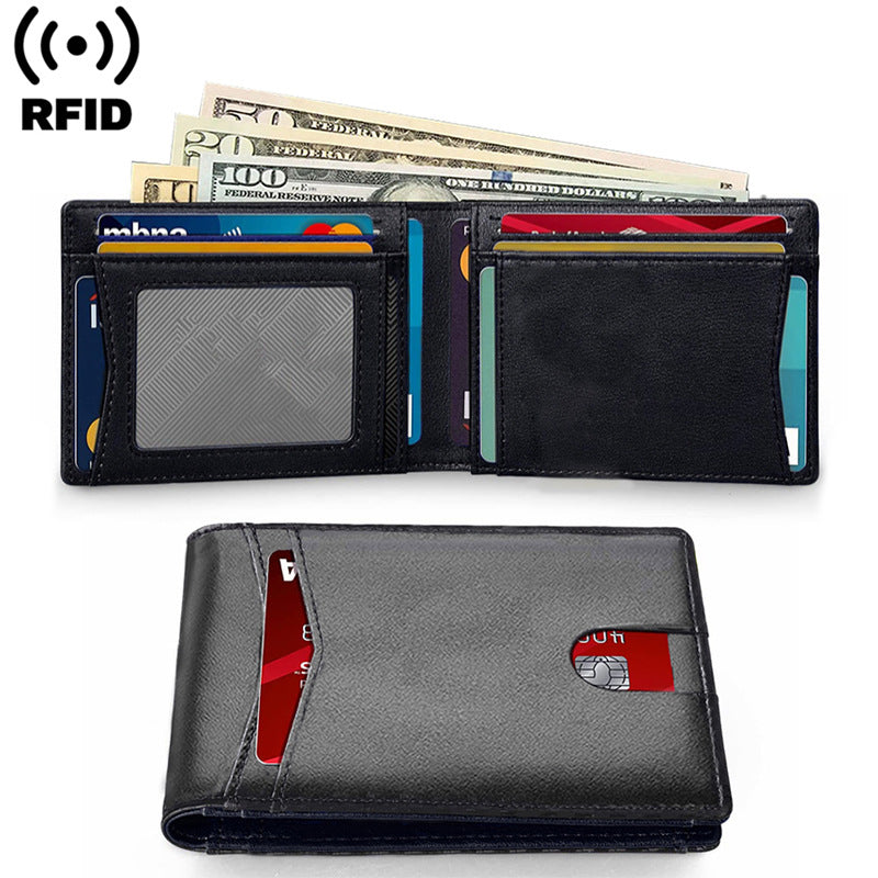 Men's Positioning Tracker Multiple Slots Swiping Bank Men's Wallets