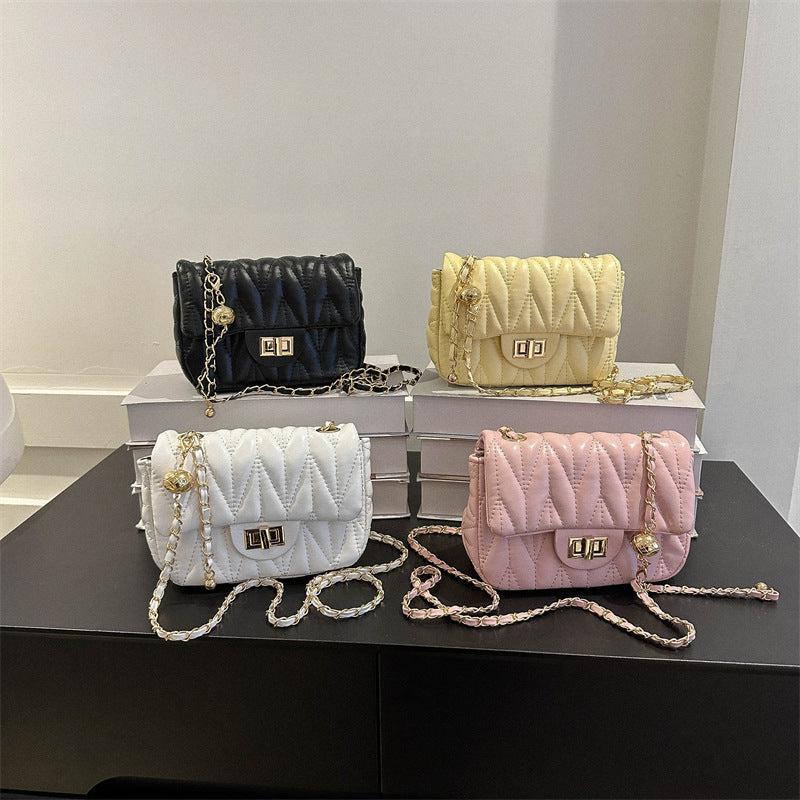 Women's Stylish Fashionable Simple Style Western Embroidery Small Square Bags