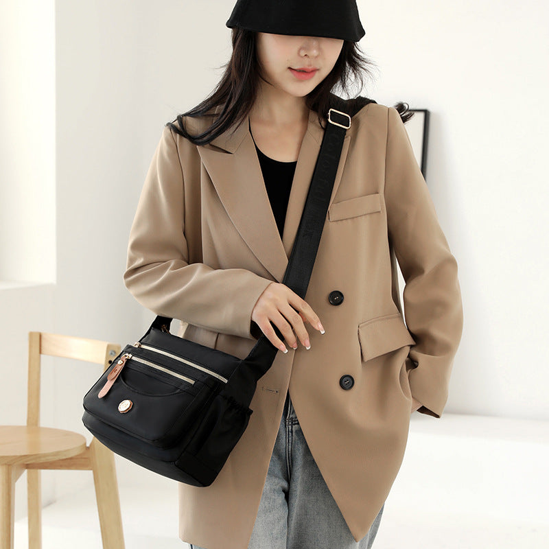 Women's Nylon Waterproof Mom Style Korean Solid Women's Shoulder Bag
