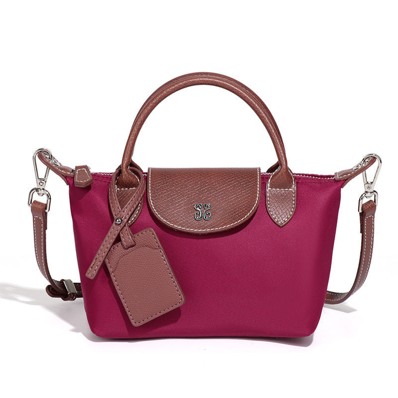 Women's French Style Mini Fashion Simple Dumpling Nylon Waterproof Lightweight Phone Bags
