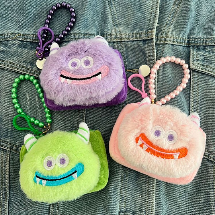 Cute Monster Plush Cartoon Girlish Ugly Doll Coin Purses