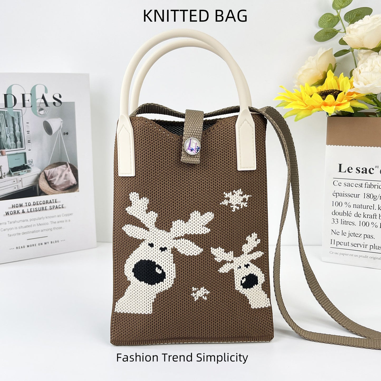 Pretty Knitted Mobile Mason Korean Mini Bags